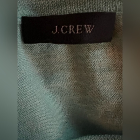 J. Crew mint green wool crewneck lightweight sweater sz 12 officecore preppy - Picture 3 of 7